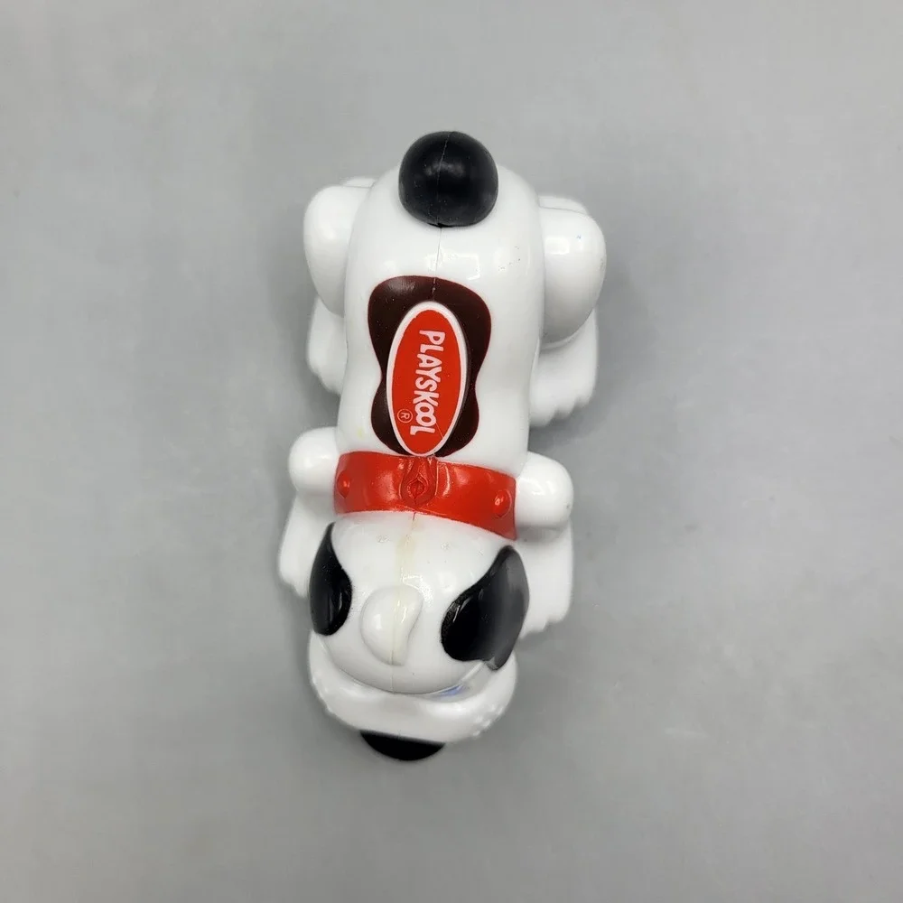 Playskool Puppy Dog Rolling Toy Wendy's Kids Meal 2001 Vintage White Black Red
